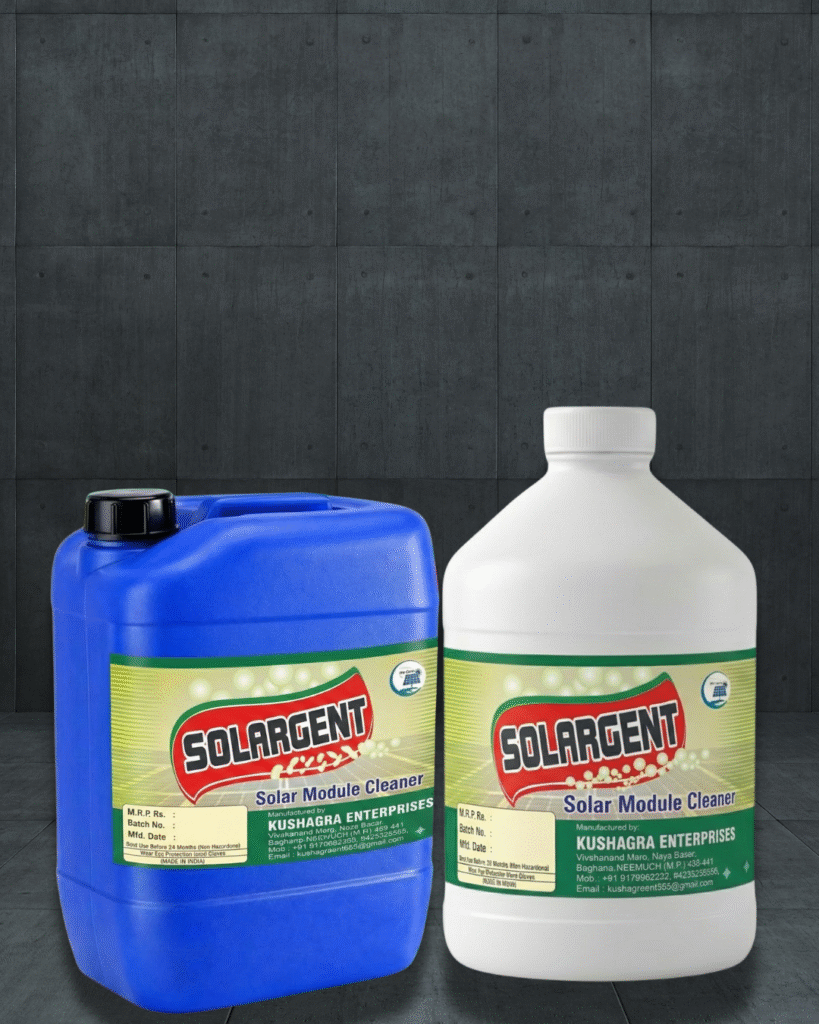 Solar panel cleaning detergent