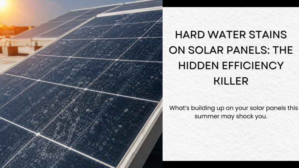 Hard Water Stains on Solar Panels