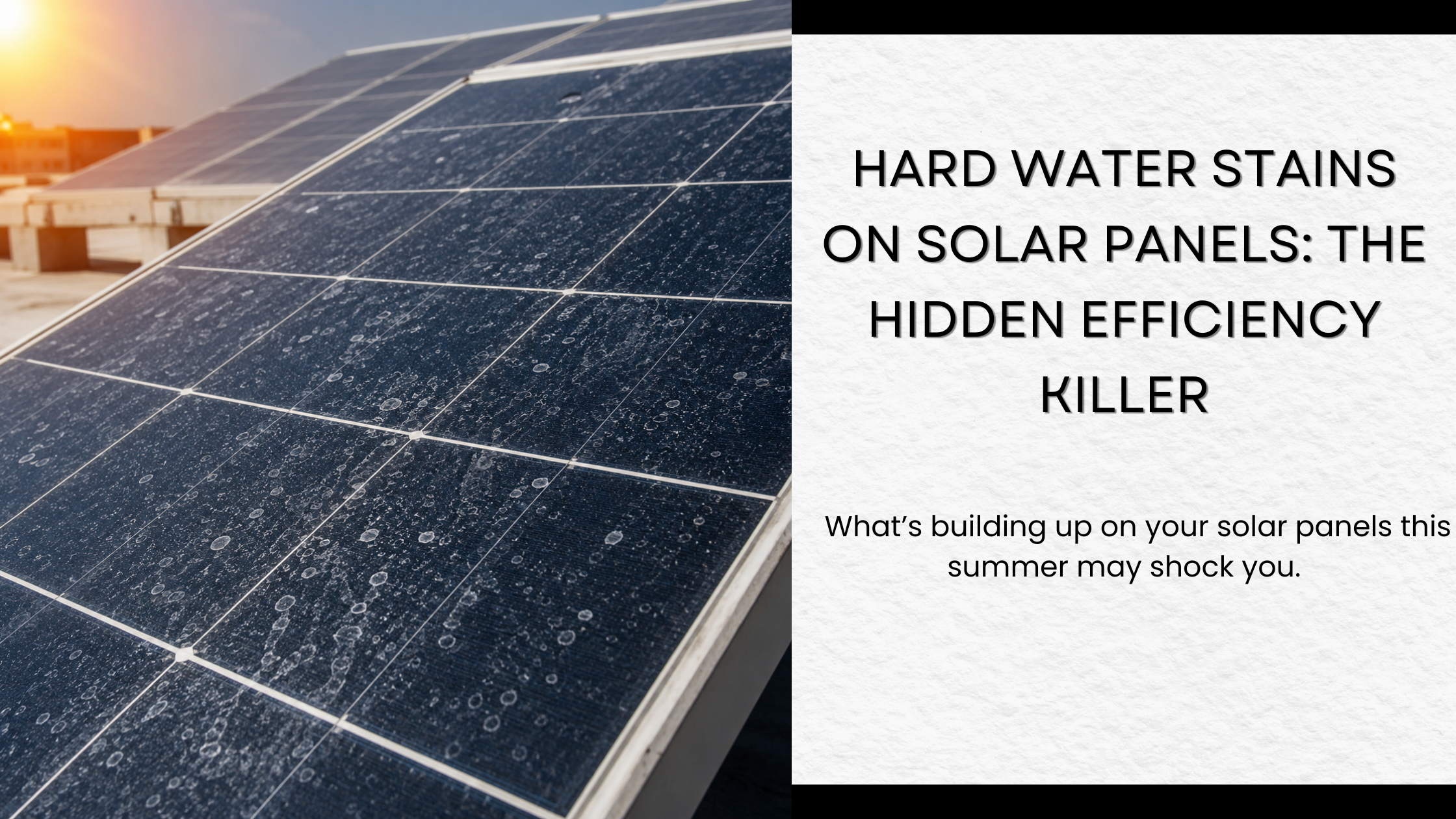 Hard Water Stains on Solar Panels